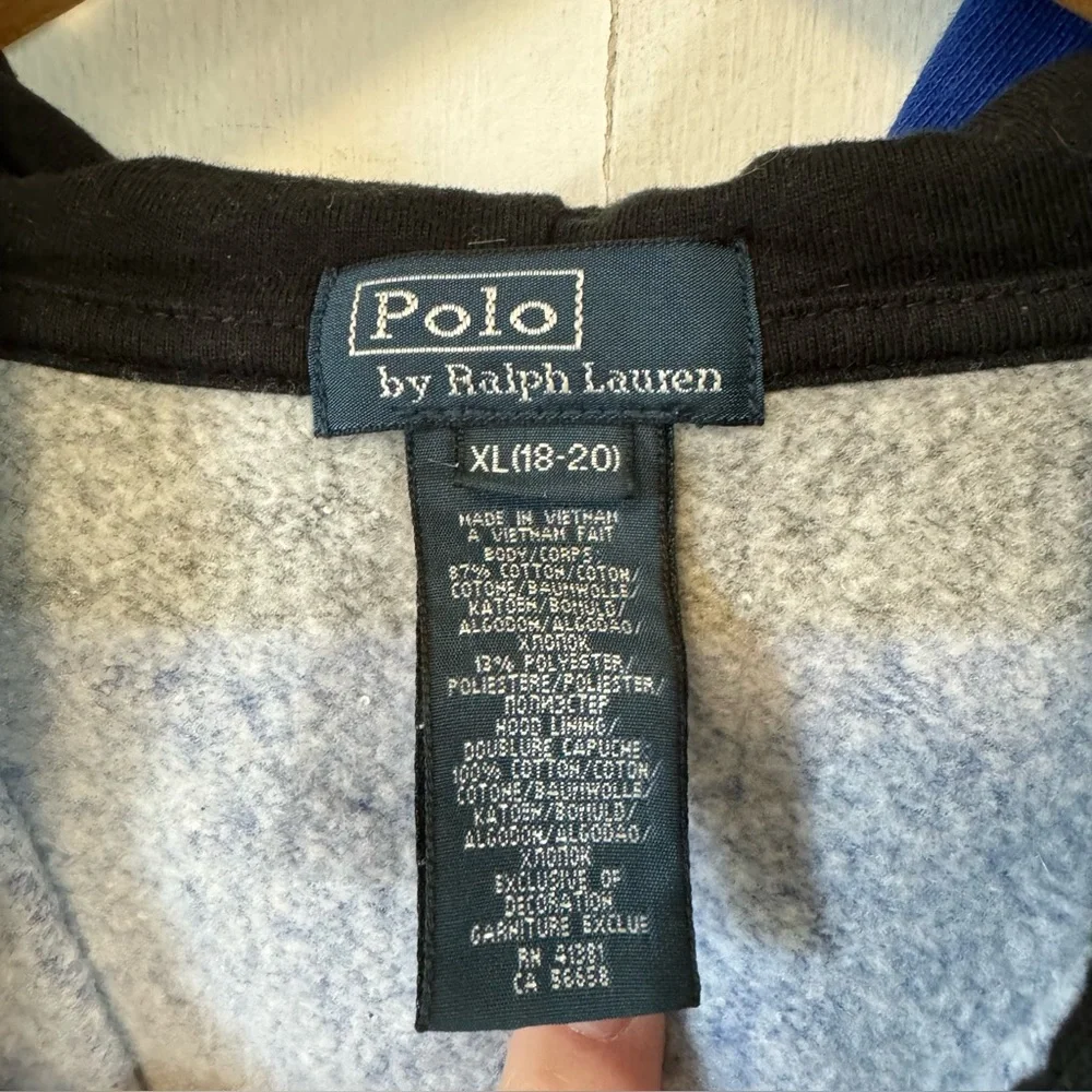 POLO Ralph Lauren Full Zip Hoodie‎ Sweatshirt Rugby Style Boys XL Womens Medium